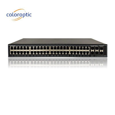48 портов Гигабитные коммутаторы Poe QoS 10/100/1000M POE, 6*10GE SFP+ порты