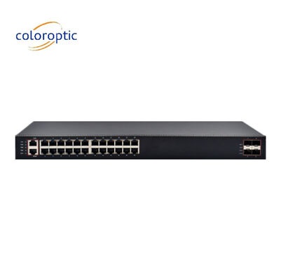 Высокопроизводительный переключатель сети уровня 3 с 24 портами 4 * 10G SFP + порты