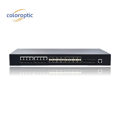 2-слойные коммутаторы Poe с 16 портами SFP 8 COMBO 4 10GE поддерживают переключение скорости провода