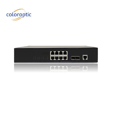 Эффективные коммутаторы Poe 8 портов 10/100/1000M 2*GE SFP Ethernet Uplink 140 Вт