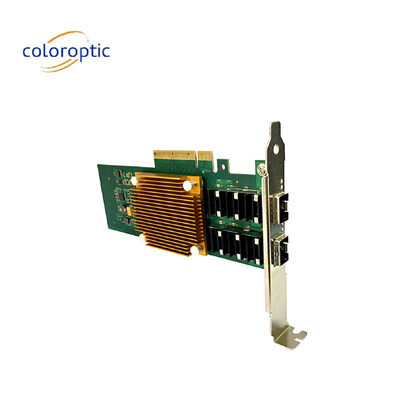 Карта сети Pcie с двумя портами 25G оптическая NIC хост-автобусный адаптер PCI Express 2.0