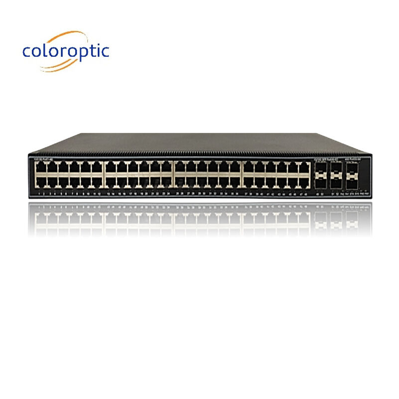48 портов Гигабитные коммутаторы Poe QoS 10/100/1000M POE, 6*10GE SFP+ порты