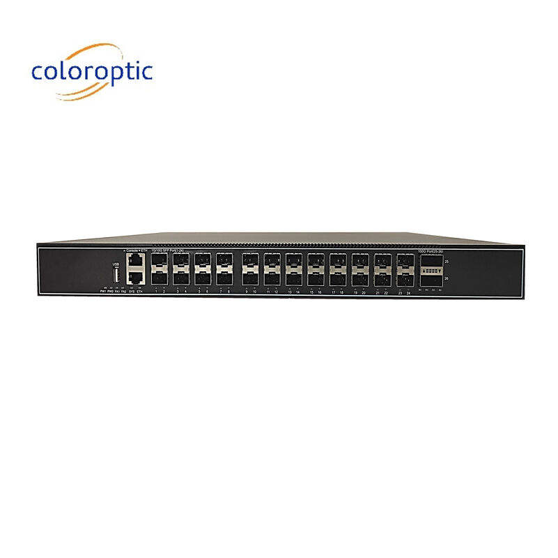 24 порта 10GE Layer 3 Core Network Switch с портами 2*40GE и безопасностью SSH