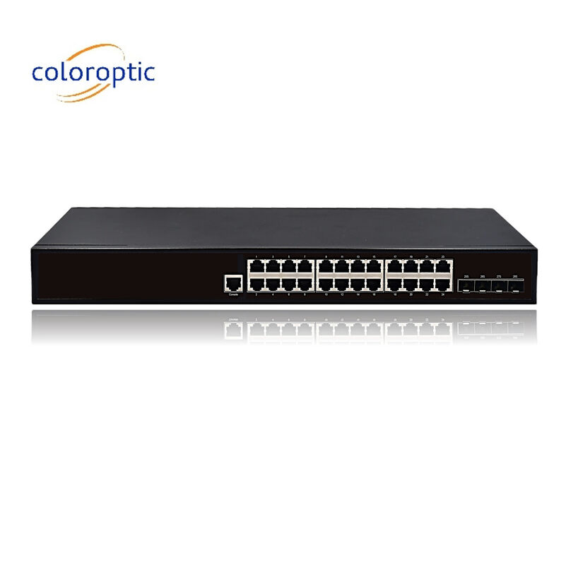 24 порта Fast Ethernet Poe Switches Plug And Play 10/100/1000M ((POE) 4*10GE SFP порты