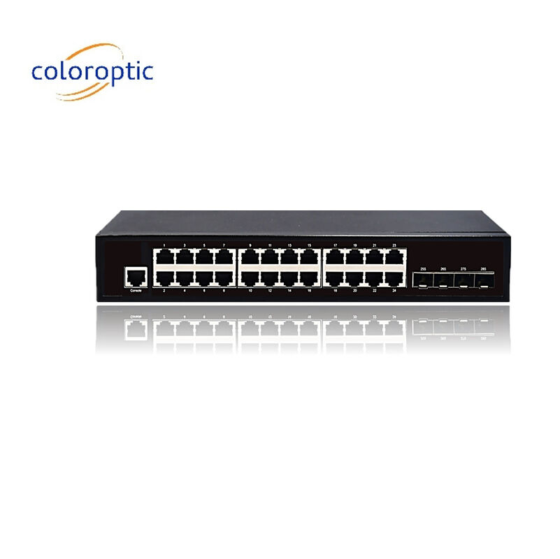 3 слоя 24 порта Сетевой коммутатор 10/100/1000M 4*GE SFP Ethernet Uplink