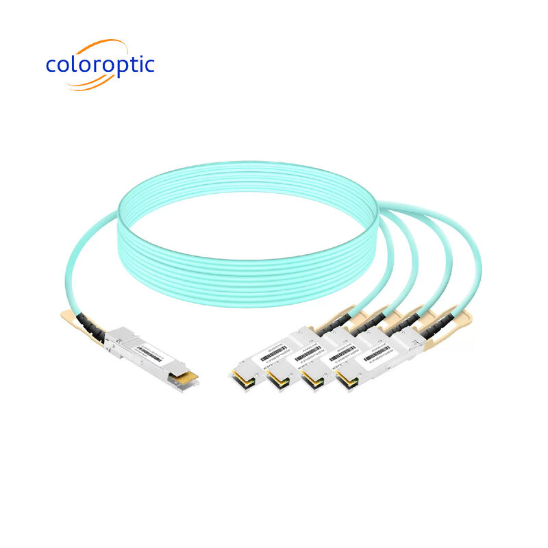 AOC Ethernet Fiber Optic Breakout Cable 400G QSFP-DD до 4*100G QSFP28